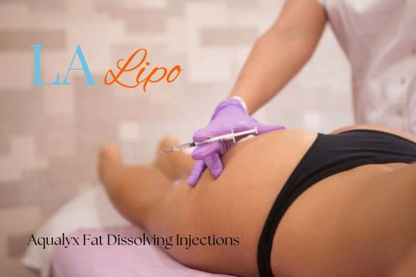 Woman having fat dissolving injections Buckinghamshire on thighs