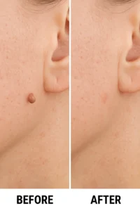 Skin tags removal Buckinghamshire before and after