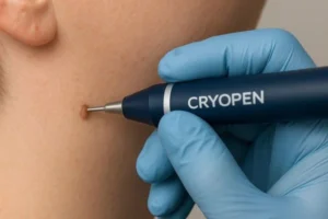 Person receiving skin tag removal Buckinghamshire